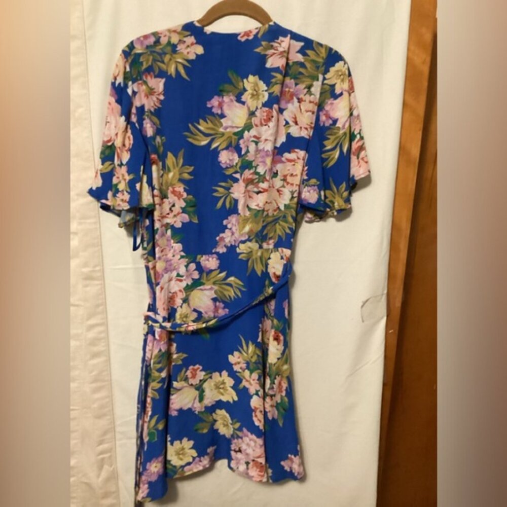 PRIVACY PLEASE Mini Wrap Dress Sz M - Picture 3 of 7